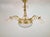 Metal Antique Art Deco Glass and Bronze Chandelier, France, 1930s For Sale - Image 7 of 14