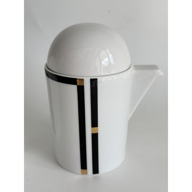 Mario Bellini Cupola Nera Sugar Bowl and Milk Jug by Mario Bellini for Rosenthal, 1990s, Set of 2 For Sale - Image 4 of 9