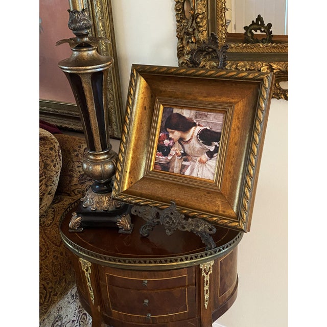 Mid 20th Century, Framed Print: The Shrine, by J. Wm. Waterhouse, Textured Giclee Gold Rope Twist 11.75" For Sale - Image 10 of 17