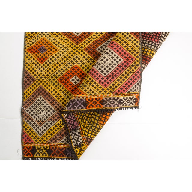 Vintage Antique Geometric Runner For Sale - Image 6 of 6