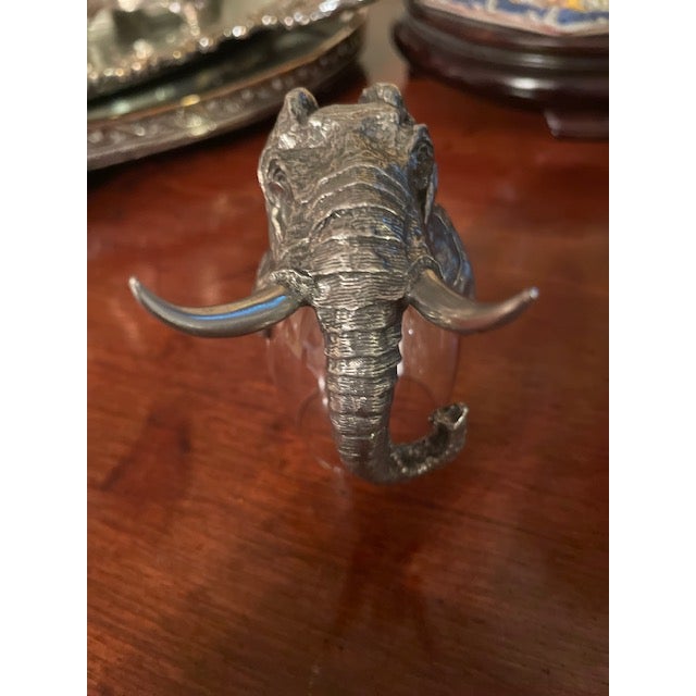 2000 - 2009 Frankli Wild Shot Glasses With Pewter Wild Animal Bases- Set of 6 For Sale - Image 5 of 9