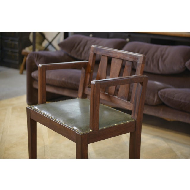 Wood Arts and Crafts Armchair, 1940s For Sale - Image 7 of 12