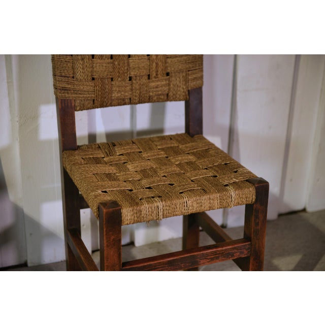 1950s Brutalist Chairs with Braided Rope Seats, 1950s, Set of 2 For Sale - Image 5 of 13