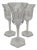 Baccarat Crystal Glasses with Malmaison Pattern, 1960s, Set of 3 For Sale