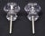 Metal Pair of Vintage 1.125 In. Glass Hexagon Drawer Cabinet Knobs For Sale - Image 7 of 7