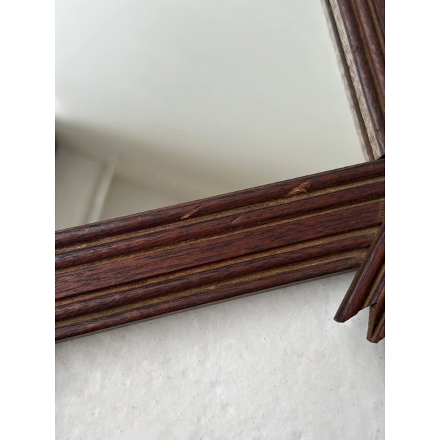 Antique Elongated Cross-Hatch Mirror, Circa Early 20th Century For Sale - Image 18 of 18