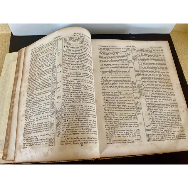Mid 19th Century Holy Bible With a Leather Embossed Binding/Cover Circa 1851 For Sale In Palm Springs - Image 6 of 12