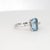 14k White Gold Ring With Octagon Aquamarine and Diamonds For Sale - Image 15 of 18