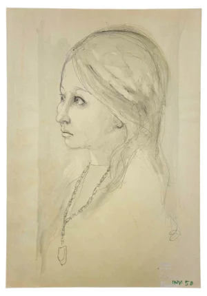Leo Guida, Portrait, Original Drawing, 1970s