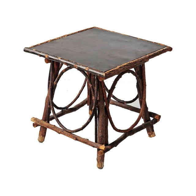 Twig Tables With Metal Tops - A Pair For Sale - Image 9 of 9