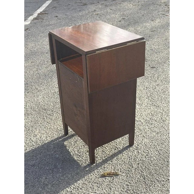 Wood Edwardian Bedside Cabinet in Mahogany with Fold Out Flaps For Sale - Image 7 of 10