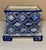 Mid 20th Century Mid 20th Century Blue & White Mediterranean Ceramic Cachepot with Ogee Quatrefoil & Greek Key Feet For Sale - Image 5 of 11