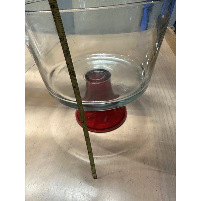 MCM Vintage medium punch bowl… Can with our MCM house. Clear at the top and clear red at the bottom. Would be great for...