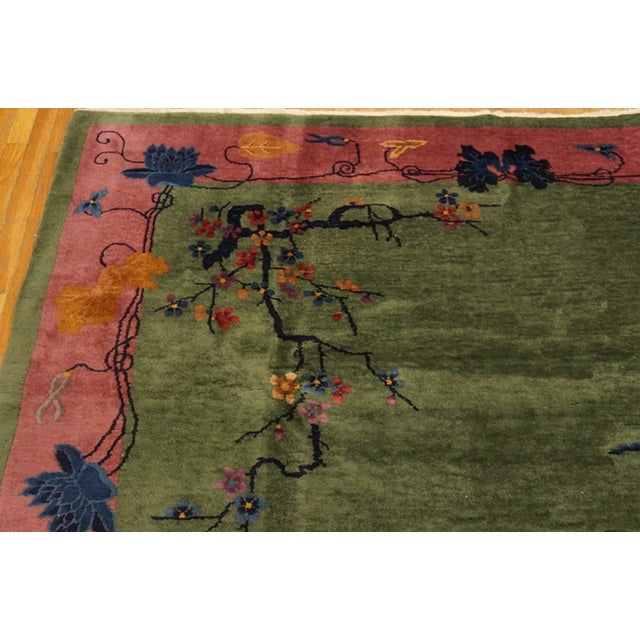Green 1920s Chinese Art Deco Carpet For Sale - Image 8 of 12