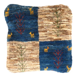 Pasargad DC Fine Hand Knotted Persian Gabbeh Pillow For Sale