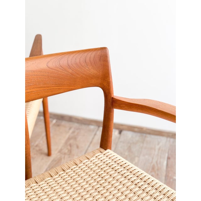 1960s Set of Mid-Century Modern Danish Model 57 Chairs in Teak by Niels O. Møller for JL Mollers Møbelfabrik, 1950 For Sale - Image 5 of 17