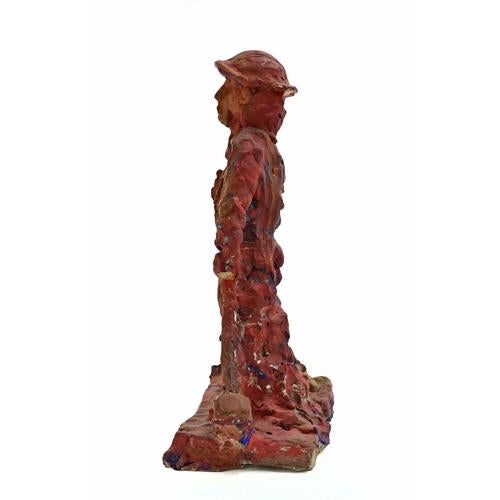 Modern Sirio Pellegrini, Worker, Terracotta Sculpture, 1960s For Sale - Image 3 of 5