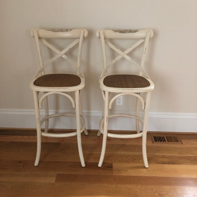 French Style Cadence Counter Stools a Pair Chairish