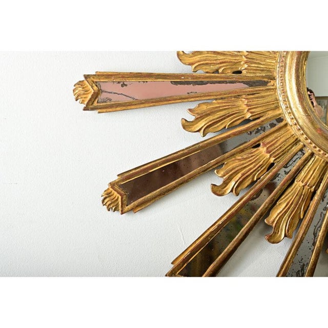 Italian 19th Century Gilt Sunburst Mirror For Sale - Image 12 of 12
