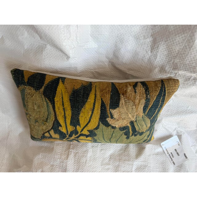 16th Century Antique Brussels Verdure Tapestry Fragment Pillow For Sale In Los Angeles - Image 6 of 7