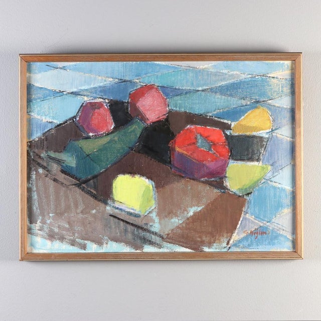 Gustaf Höglund, Still Life with Fruits, 1960s, Oil on Canvas, Framed For Sale - Image 16 of 16