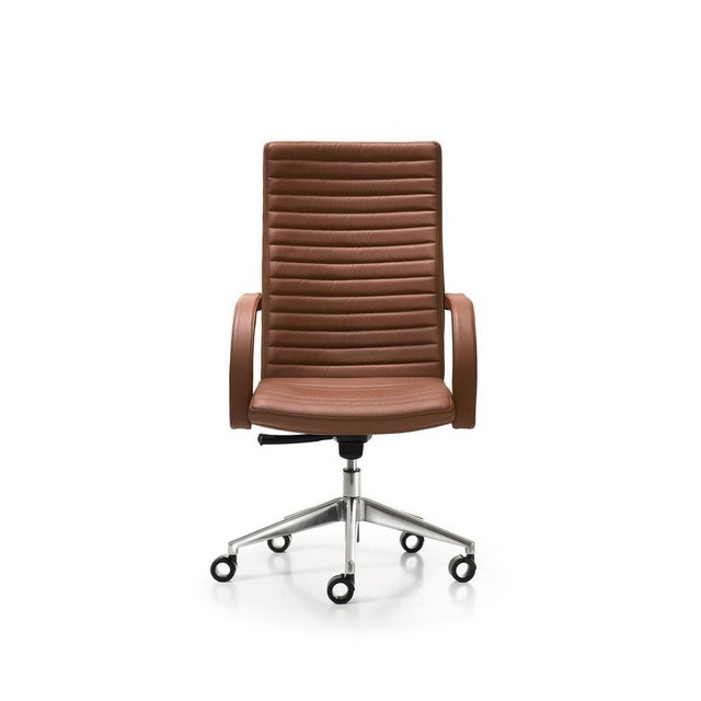 Aurora High Backrest Executive Upholstered Armchair by Quinti Sedute For Sale - Image 4 of 8