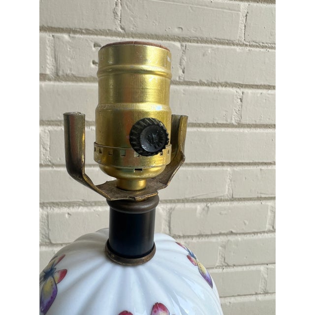 Vintage Limoge Style Porcelain Ginger Jar Table Lamp For Sale - Image 11 of 12