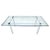 Late 20th Century Tobia Scarpa Chrome Base Rectangle Glass Top 4 Cylinder legs Dining Table Mint! For Sale - Image 5 of 12