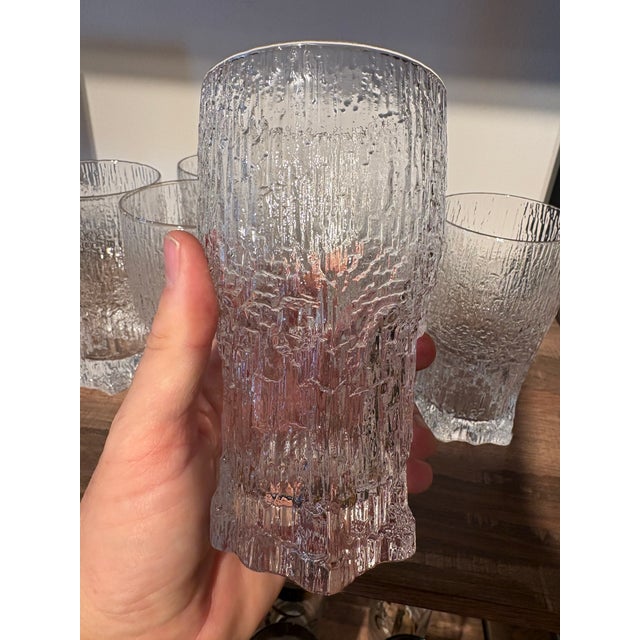 Tapio Wirkkala Mid-Century Finnish Aslak Glasses by Tapio Wirkkala for Iittala. Set of 6 For Sale - Image 4 of 4