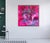 Magenta "Bouquet" by Trixie Pitts Large Abstract Floral Painting For Sale - Image 8 of 12