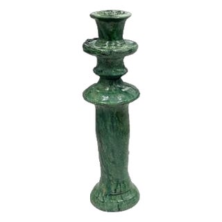 Moroccan Tamegroute Glazed Candlestick Holder For Sale