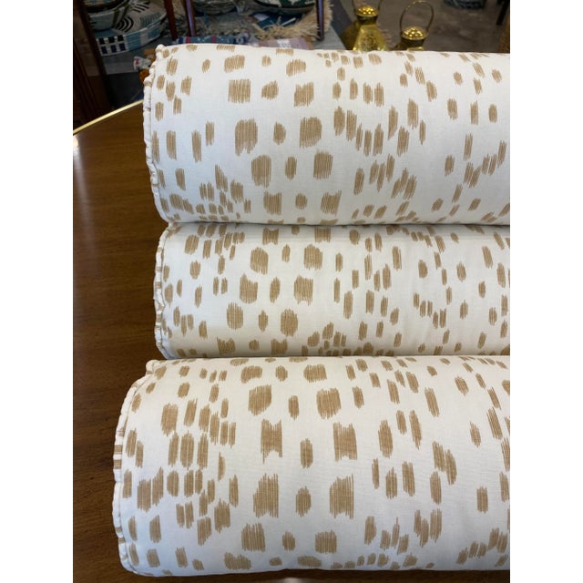 Textile Le Touches Neutral Print Custom Bolster Pillow For Sale - Image 7 of 9