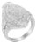 .925 Sterling Silver & 1-1/8 Cttw Diamond Marquise Shaped Cluster Triple Halo Knot Cocktail Fashion Ring (I-J Color, I2-I3 Clarity) - Size 6-1/4 For Sale