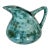 Studio Art Pottery Pitcher Turquoise Crystalline Glaze Signed HKS c.1960s For Sale