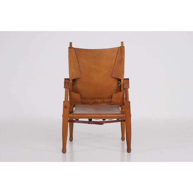 Safari Armchair in Cognac Leather from Wilhelm Kienzle, 1950s For Sale - Image 4 of 16