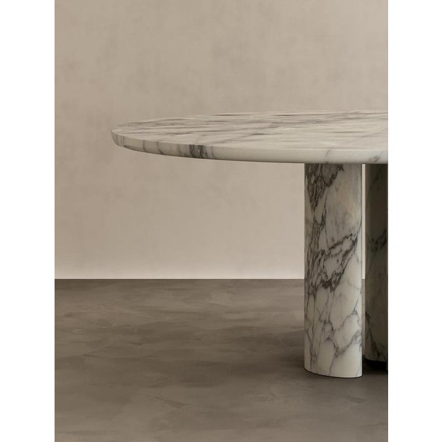 Not Yet Made - Made To Order Roman Dining Table III in Arabescato Marble by Paloma Editions For Sale - Image 5 of 7