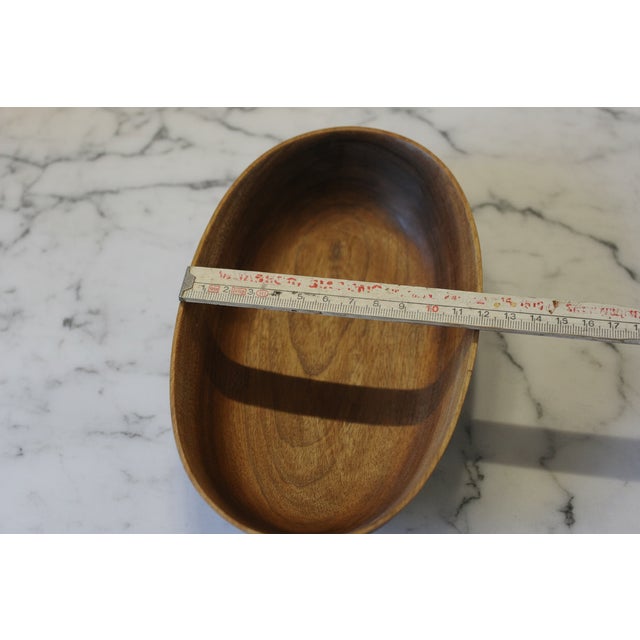Carved Acacia Bowl, 1990s For Sale - Image 4 of 9