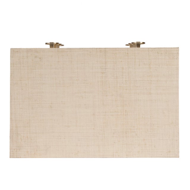 Wood Bar Harbor Raffia 3 Drawer Nightstand, Natural For Sale - Image 7 of 8