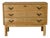Oak Three-Drawer Dresser With Brass Hardware Danish Mid-Century Modern 1970s For Sale