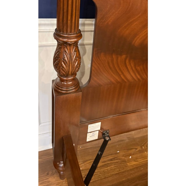 Traditional King Size Mahogany Poster Bed by Leighton Hall - Showroom Sample For Sale - Image 12 of 14