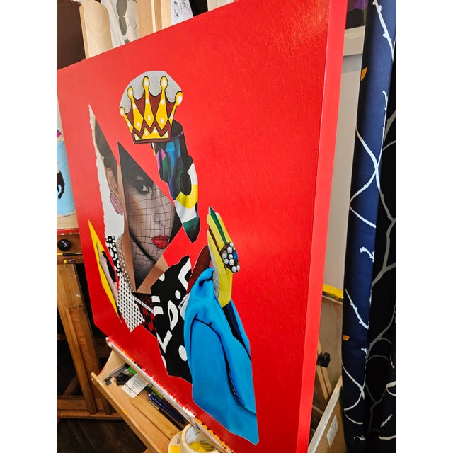 2020s "A Bit of a Drama Queen" Acrylic on Wood Original Art by Vakseen For Sale - Image 5 of 12