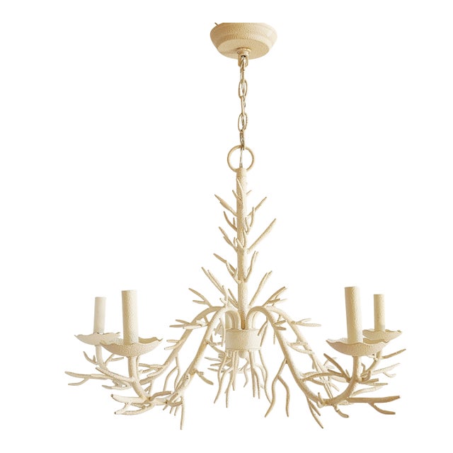 Coral Motif Five Lights Chandelier For Sale
