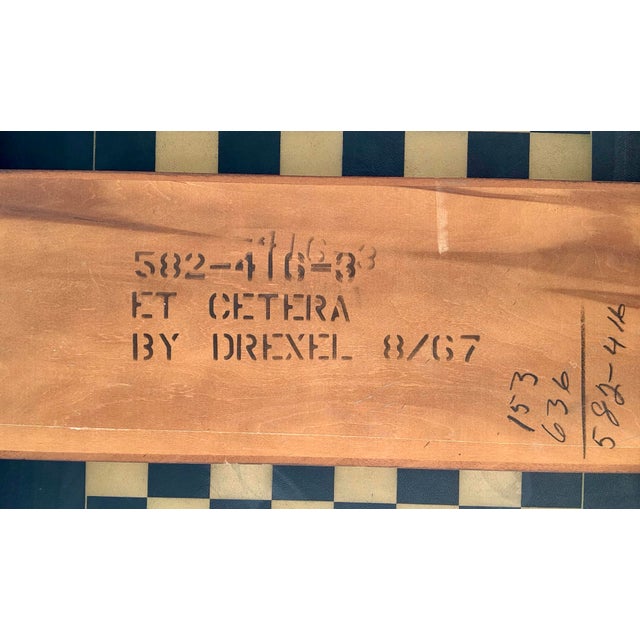 1967 Drexel Et Cetera Flip Top Faux Bamboo Game Table For Sale - Image 12 of 12