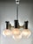 Chrome and Opaline Glass Globes Chandelier from Sciolari For Sale - Image 3 of 17