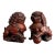 Small Late 20th Century Oxblood Red Foo Dogs- a Pair For Sale