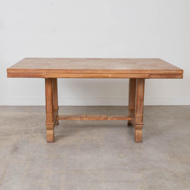 French French Carved Wood Dining Table by Charles Dudouyt, Attributed For Sale - Image 3 of 16