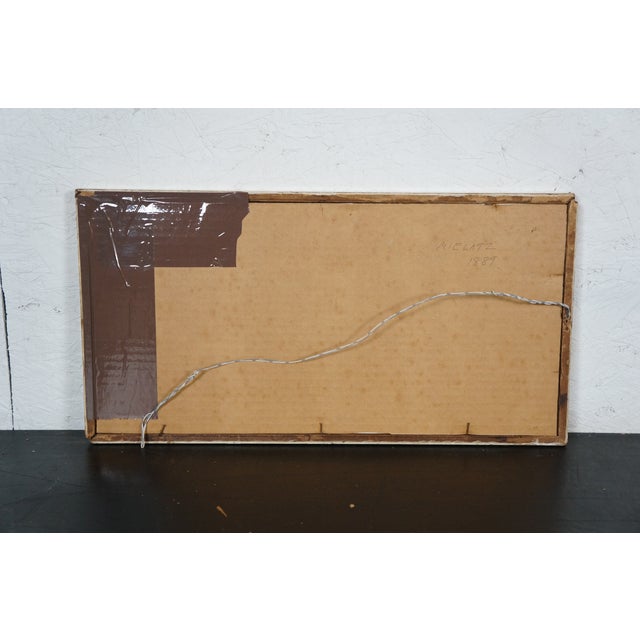 Antique 1889 Charles Mielatz Nautical Sail Boats Drying Their Wings Etching 19", Framed For Sale - Image 10 of 11