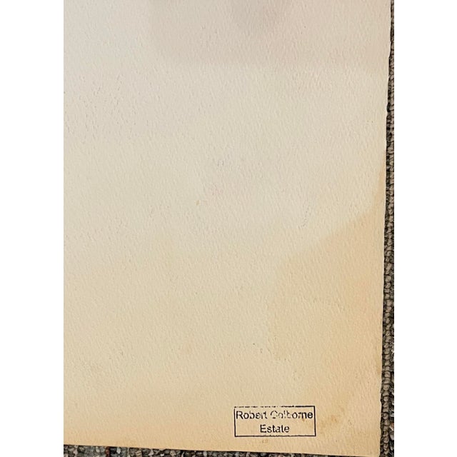 1950s Robert Colborne New York City Watercolor For Sale - Image 4 of 4