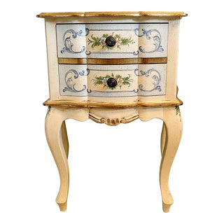 1920s Venetian Italian Hand Painted Decorated Nightstand For Sale