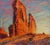 Courthouse by Jeff Slemons | Soft Pastel on Sanded Paper Red rock formations under a blue sky. For Sale